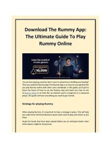 The Ultimate Guide to the Best Rummy App for Online Play with Friends