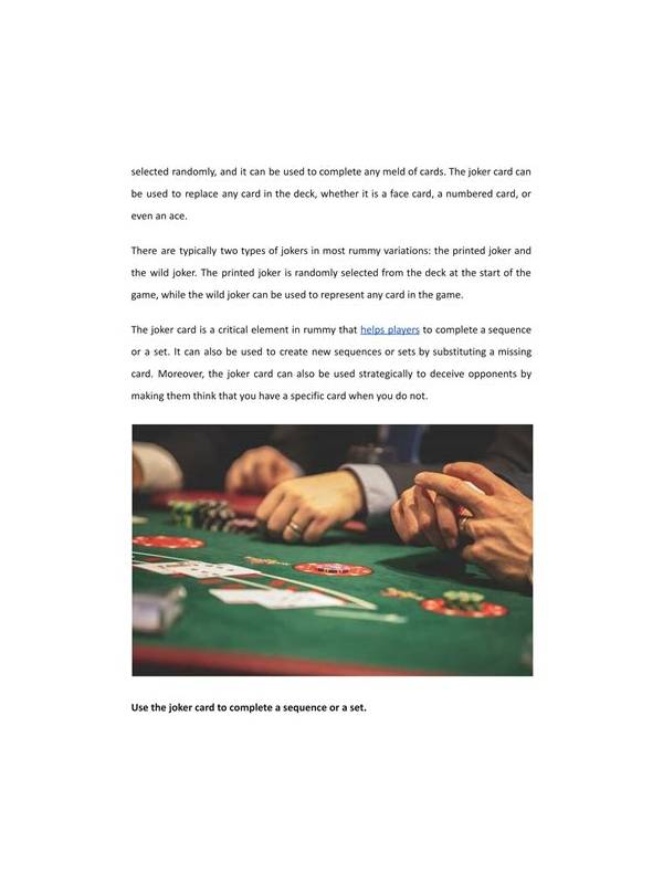 Rummy FAQ: Can a Joker Replace Any Card in a Sequence?