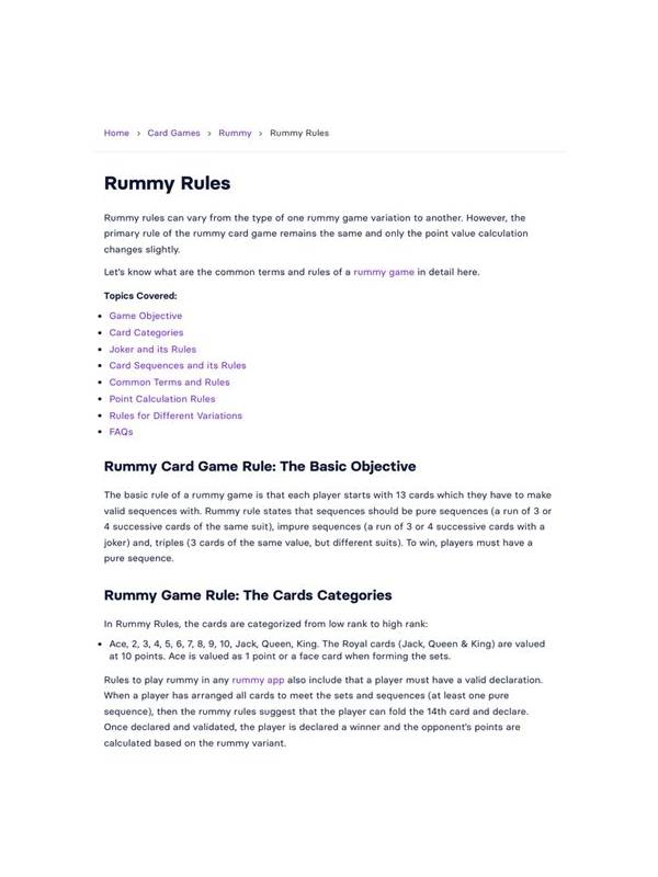 Rummy Guide: Use a Table Position Map for Better Recall