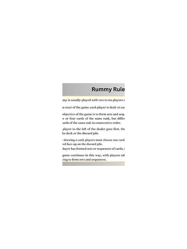 Rummy Table Rules to Confirm Before You Start